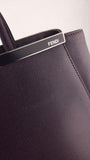 Fendi Purple Leather 2way Tote - G0507