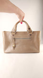 Celine Beige Metallic Leather Handbag - G0488