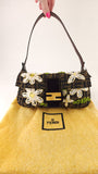 Fendi Zucca Canvas Floral Design Handbag - G0510