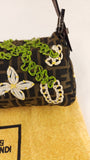 Fendi Zucca Canvas Floral Design Handbag - G0510