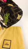 Fendi Zucca Canvas Floral Design Handbag - G0510