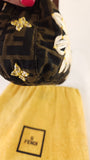 Fendi Zucca Canvas Floral Design Handbag - G0510