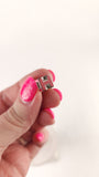 Hermes H Pink/Silver Tone Pierced Earrings - 3635