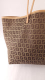 Fendi Zucchino Beige Canvas Tote Bag - 3569