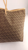 Fendi Zucchino Beige Canvas Tote Bag - 3569