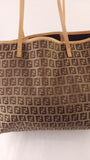 Fendi Zucchino Beige Canvas Tote Bag - 3569