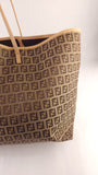 Fendi Zucchino Beige Canvas Tote Bag - 3569