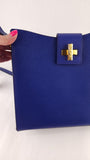 Celine Blue Leather Square Shoulder Bag - G0579
