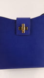 Celine Blue Leather Square Shoulder Bag - G0579