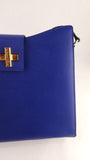 Celine Blue Leather Square Shoulder Bag - G0579