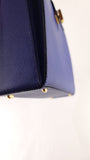 Celine Blue Leather Square Shoulder Bag - G0579