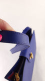 Celine Blue Leather Square Shoulder Bag - G0579