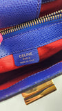 Celine Blue Leather Square Shoulder Bag - G0579