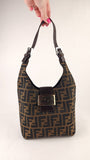Fendi Zucca Brown Canvas Mamma Bucket Bag - G0570