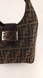 Fendi Zucca Brown Canvas Mamma Bucket Bag - G0570