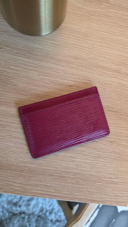 Louis Vuitton Magenta Epi Leather Card Case - 3634
