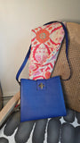 Celine Blue Leather Square Shoulder Bag - G0579