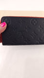Louis Vuitton Clemence Navy/Red Long Wallet - G0546