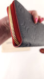 Louis Vuitton Clemence Navy/Red Long Wallet - G0546