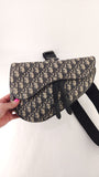 Christian Dior Navy Trotter Print Saddle Crossbody - 3636