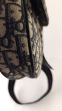 Christian Dior Navy Trotter Print Saddle Crossbody - 3636