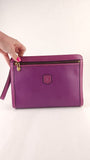 Celine Pink/Purple Leather Clutch - G0547