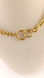 Chanel Gold Tone Chain Necklace w/ Large CC Pendant - G0577
