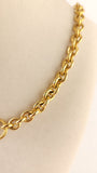 Chanel Gold Tone Chain Necklace w/ Large CC Pendant - G0577