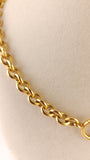 Chanel Gold Tone Chain Necklace w/ Large CC Pendant - G0577
