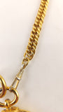 Chanel Gold Tone Vintage Magnifying Glass Charm Necklace - G0552