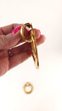 Chanel 24K Gold Door Knocker Clip On Earrings - G0542