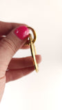 Chanel 24K Gold Door Knocker Clip On Earrings - G0542