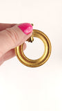 Chanel 24K Gold Door Knocker Clip On Earrings - G0542