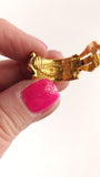 Chanel 24K Gold Door Knocker Clip On Earrings - G0542