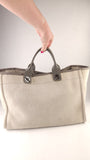 Chanel Beige/Grey Deauville Canvas Tote - G0537
