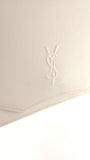 YSL White Saffiano Leather Clutch - G0551