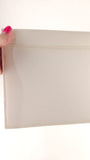 YSL White Saffiano Leather Clutch - G0551
