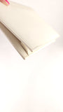YSL White Saffiano Leather Clutch - G0551