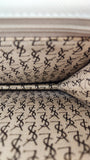 YSL White Saffiano Leather Clutch - G0551