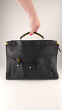 Fendi Black Leather Peekaboo Utility 2way Bag - G0580