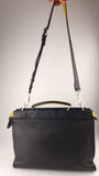 Fendi Black Leather Peekaboo Utility 2way Bag - G0580