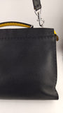 Fendi Black Leather Peekaboo Utility 2way Bag - G0580