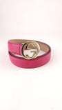 Gucci GG Pink Leather Belt - G0531