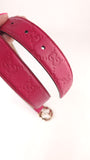 Gucci GG Pink Leather Belt - G0531