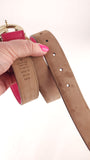 Gucci GG Pink Leather Belt - G0531