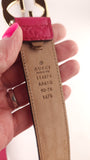 Gucci GG Pink Leather Belt - G0531
