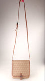 Fendi Zucchino Beige/Pink Canvas Shoulder Bag - 3600