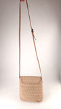 Fendi Zucchino Beige/Pink Canvas Shoulder Bag - 3600