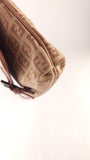 Fendi Zucchino Beige/Pink Canvas Shoulder Bag - 3600