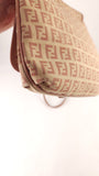 Fendi Zucchino Beige/Pink Canvas Shoulder Bag - 3600